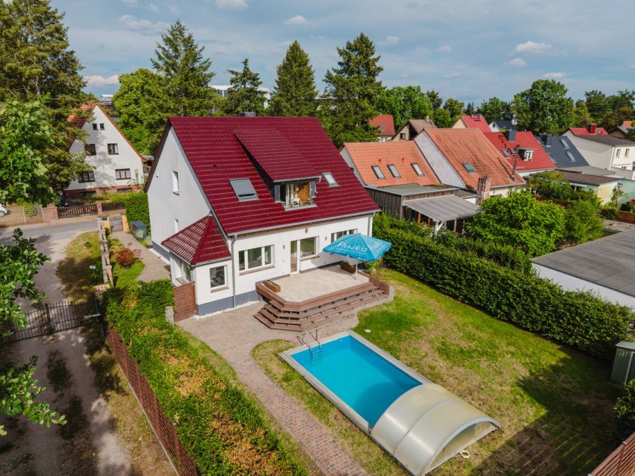 Gartenansicht Zweifamilienhaus Potsdam