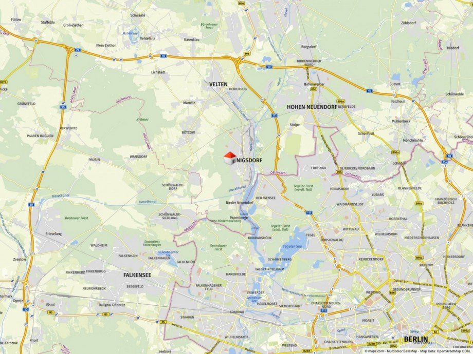 Karte weit Einfamilienhaus Hennigsdorf