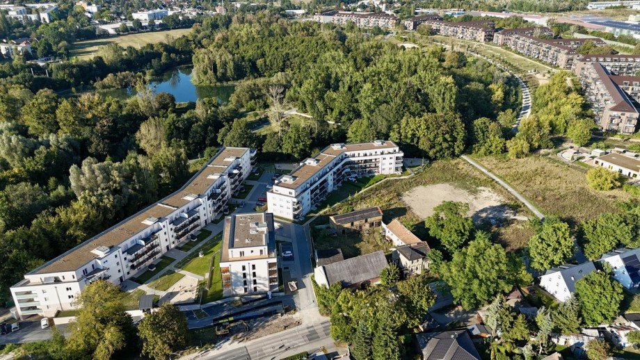 Luftbild zum Panke-Park Etagenwohnung Bernau bei Berlin