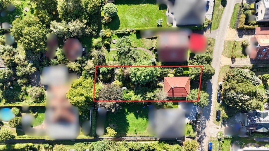 Grundst�ck von oben Einfamilienhaus Falkensee